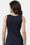 Enamor Cotton Loungewear Top - Navy — thumbnail 2