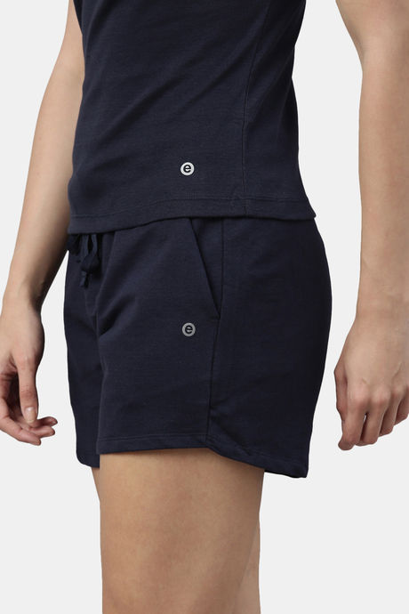 Enamor Cotton Loungewear Top - Navy — image 5