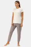 Enamor Viscose Loungewear Bottom - Ajrak Aop Umber Combo — thumbnail 4