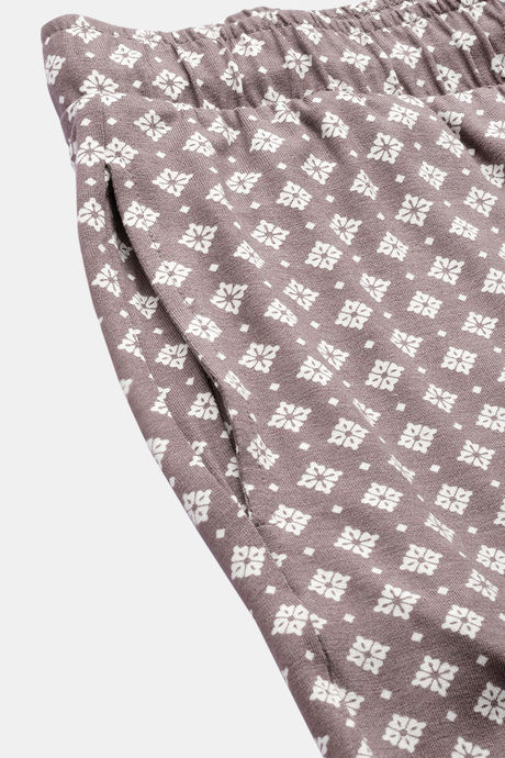Enamor Viscose Loungewear Bottom - Ajrak Aop Umber Combo — image 6