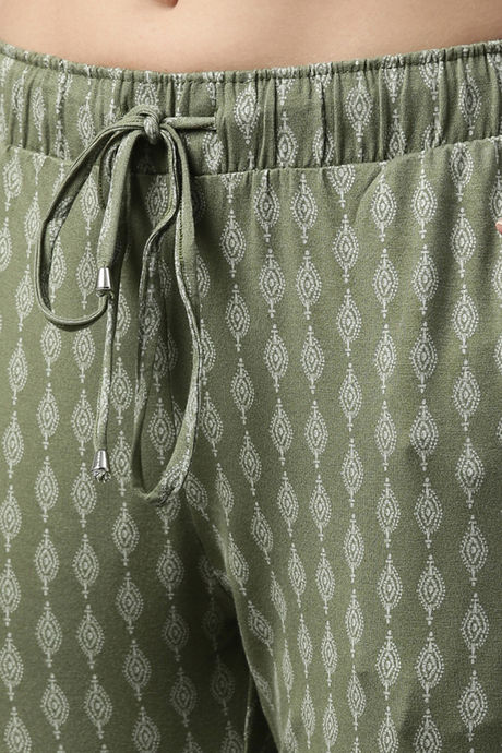 Enamor Viscose Loungewear Bottom - Block Aop Pickle Combo — image 5