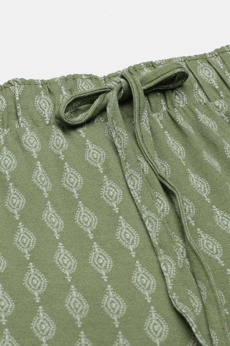 Enamor Viscose Loungewear Bottom - Block Aop Pickle Combo — image 7
