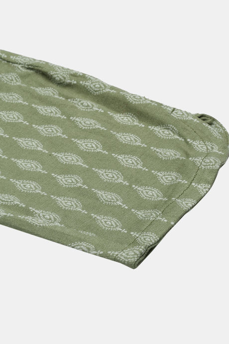 Enamor Viscose Loungewear Bottom - Block Aop Pickle Combo — image 9