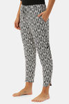 Enamor Viscose Loungewear Bottom - Geo Ikat Aop Black Combo — thumbnail 2