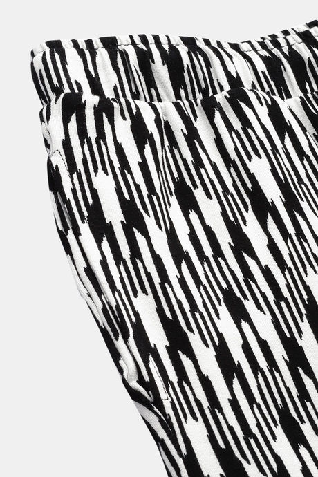 Enamor Viscose Loungewear Bottom - Geo Ikat Aop Black Combo — image 6