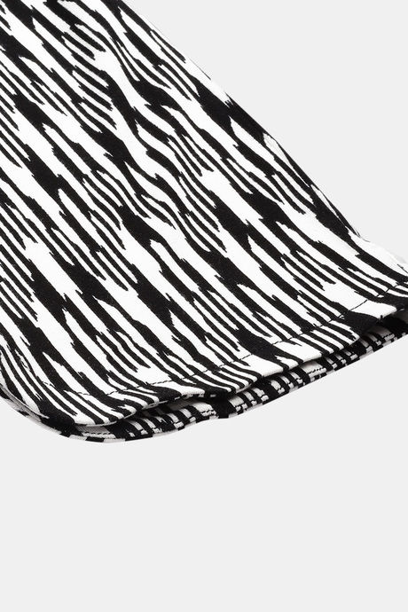 Enamor Viscose Loungewear Bottom - Geo Ikat Aop Black Combo — image 7