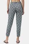 Enamor Viscose Loungewear Bottom - Geo Ikat Aop Ice Blue Combo — thumbnail 3