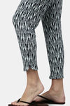 Enamor Viscose Loungewear Bottom - Geo Ikat Aop Ice Blue Combo — thumbnail 6