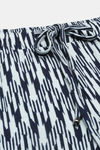Enamor Viscose Loungewear Bottom - Geo Ikat Aop Ice Blue Combo — thumbnail 7