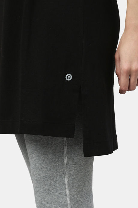 Enamor Cotton Loungewear Dress - Jet Black Shine — image 6