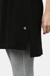Enamor Cotton Loungewear Dress - Jet Black Shine — thumbnail 6