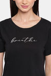Enamor Cotton Loungewear Dress - Jet Black W Breathe — thumbnail 6