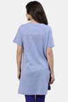 Enamor Cotton Loungewear Dress - Powder Blue Shine — thumbnail 2