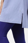 Enamor Cotton Loungewear Dress - Powder Blue Shine — thumbnail 5