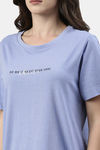 Enamor Cotton Loungewear Dress - Powder Blue Shine — thumbnail 6