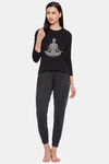 Enamor Cotton Blend Loungewear Bottom - Charcoalmelange — thumbnail 5