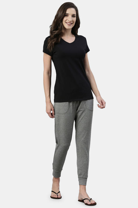 Enamor Cotton Blend Loungewear Bottom - Mediumgrey Melange — image 4