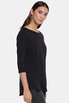 Enamor Cotton Blend Loungewear Top - Jet Black W Choose Love — thumbnail 3