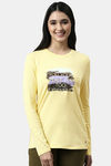 Enamor Cotton Blend Loungewear Top - Lemon Cream Peace — thumbnail 1
