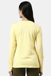 Enamor Cotton Blend Loungewear Top - Lemon Cream Peace — thumbnail 3