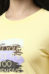 Enamor Cotton Blend Loungewear Top - Lemon Cream Peace — thumbnail 7