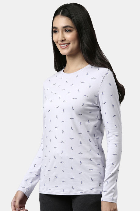 Enamor Cotton Blend Loungewear Top - Lilac Iris Whale Aop — image 2