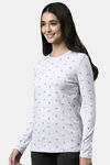 Enamor Cotton Blend Loungewear Top - Lilac Iris Whale Aop — thumbnail 2