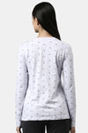 Enamor Cotton Blend Loungewear Top - Lilac Iris Whale Aop — thumbnail 3