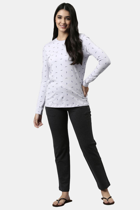 Enamor Cotton Blend Loungewear Top - Lilac Iris Whale Aop — image 4