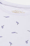 Enamor Cotton Blend Loungewear Top - Lilac Iris Whale Aop — thumbnail 5