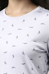Enamor Cotton Blend Loungewear Top - Lilac Iris Whale Aop — thumbnail 7
