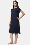 Enamor Cotton Loungewear Dress - Navy W Calm — thumbnail 2