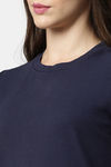 Enamor Cotton Loungewear Dress - Navy W Calm — thumbnail 6