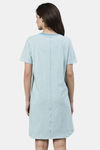 Enamor Cotton Loungewear Dress - Bali Green Stripehappy Graphic — thumbnail 3