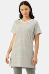 Enamor Polyester Cotton Loungewear Top - Blackivory Yd Stripe — thumbnail 1