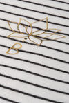 Enamor Polyester Cotton Loungewear Top - Blackivory Yd Stripe — thumbnail 5