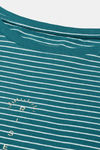Enamor Polyester Cotton Loungewear Dress - Green Stone Stripe Rise Shine — thumbnail 5