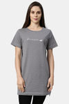 Enamor Polyester Cotton Loungewear Top - Med Grey Melshell Pnk Str — thumbnail 1