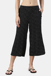 Enamor Viscose Loungewear Bottom - Black Scatter Aop — thumbnail 1