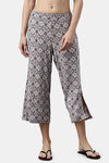 Enamor Viscose Loungewear Bottom - Mauve Bloom Aop — thumbnail 1