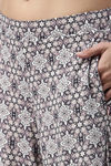 Enamor Viscose Loungewear Bottom - Mauve Bloom Aop — thumbnail 6