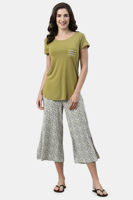 Enamor Viscose Loungewear Bottom - Thai Herring Aop — image 4