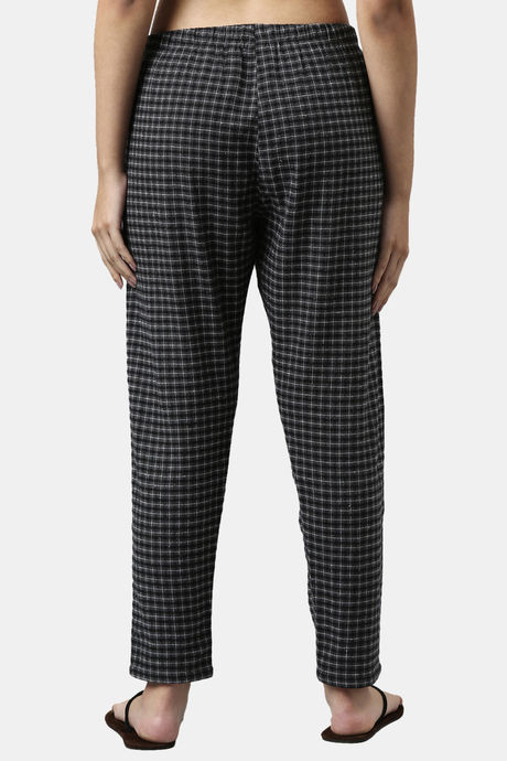 Enamor Cotton Loungewear Set - Charcoal Plaid Aop — image 10