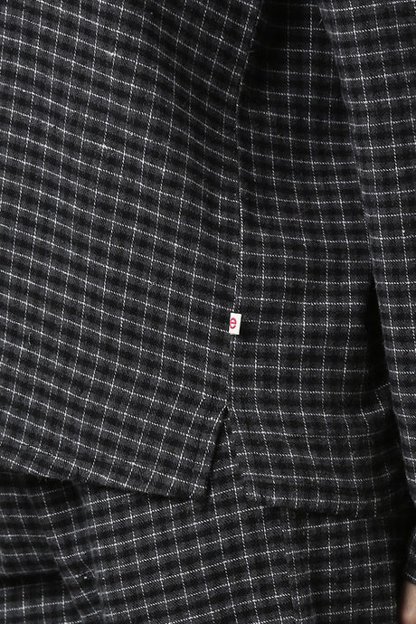 Enamor Cotton Loungewear Set - Charcoal Plaid Aop — image 16