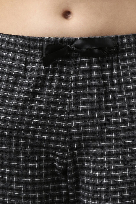Enamor Cotton Loungewear Set - Charcoal Plaid Aop — image 17