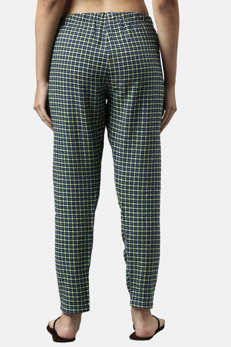 Enamor Cotton Loungewear Set - Navy Plaid Aop — image 10