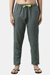 Enamor Cotton Loungewear Set - Navy Plaid Aop — thumbnail 8