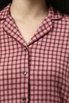 Enamor Cotton Loungewear Set - Rosewater Plaid Aop — thumbnail 15
