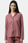 Enamor Cotton Loungewear Set - Rosewater Plaid Aop — thumbnail 5