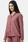 Enamor Cotton Loungewear Set - Rosewater Plaid Aop — thumbnail 6